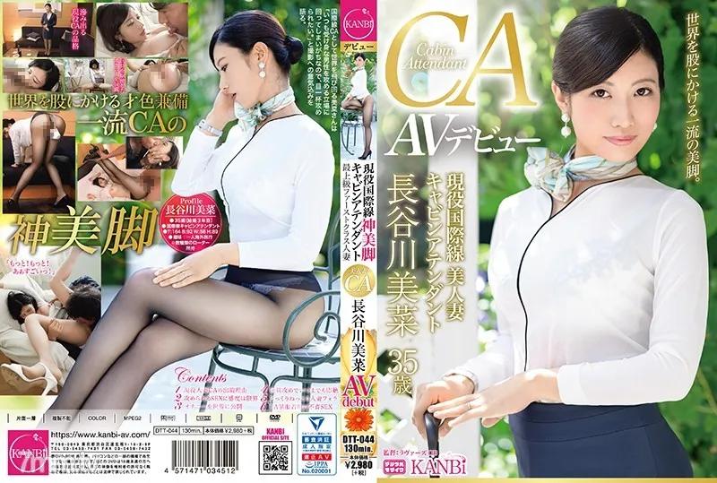 DTT-044 International Cabin Attendant - A Married Woman With Beautiful Legs - Mina Hasegawa, 35yo - A First Class Married Woman Makes Her Porno Debut